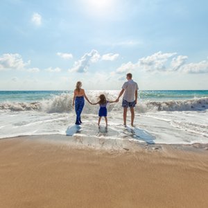 Family at the beach